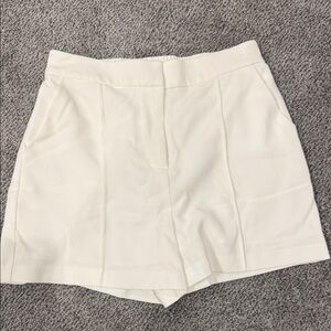 Skies Are Blue Cream High Waist Women's Shorts